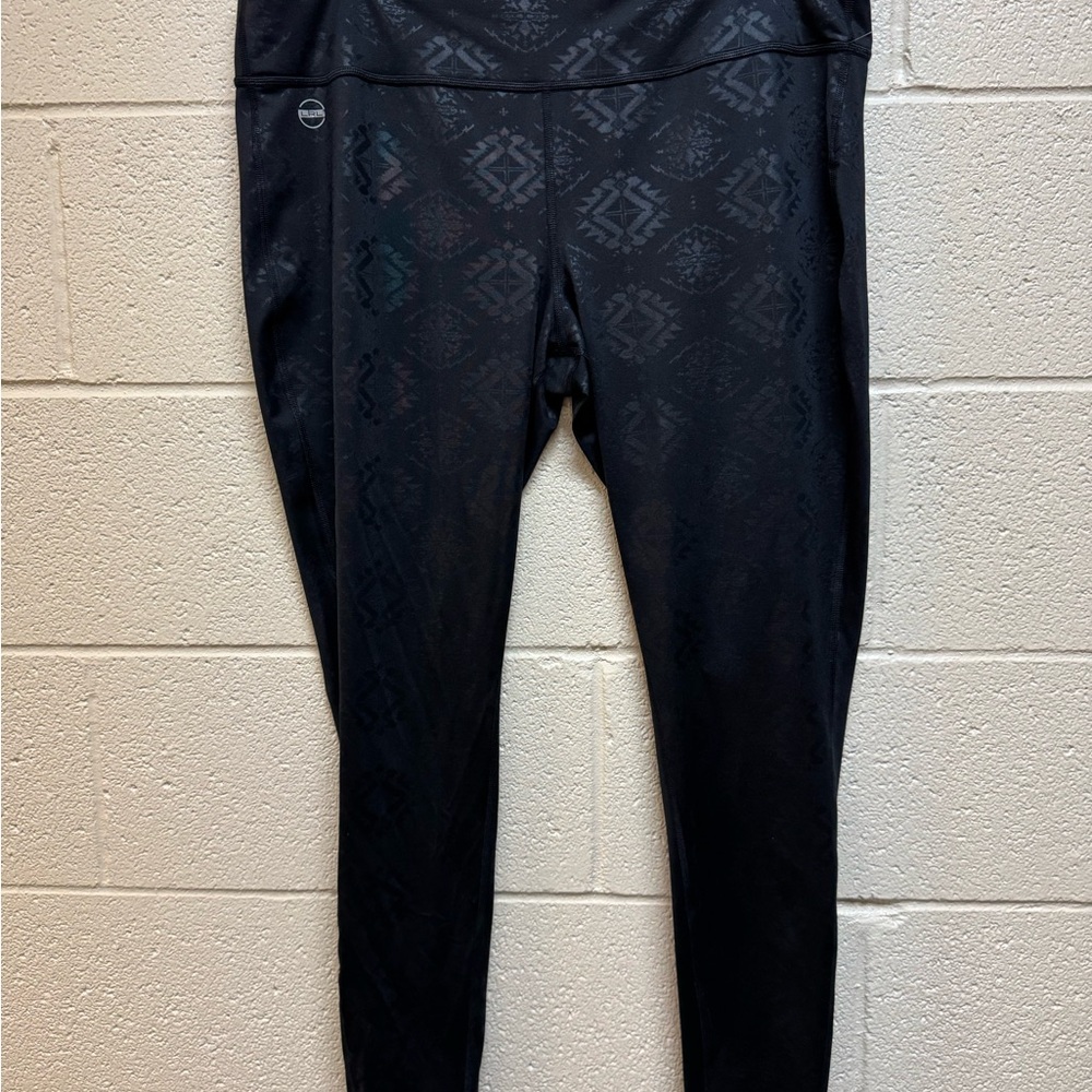 Lauren Ralph Lauren Black Patterned Leggings